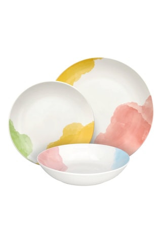 $Service en porcelaine Madison Acquerello - 18 pièces 