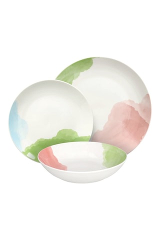 $Service en porcelaine Madison Acquerello - 18 pièces 