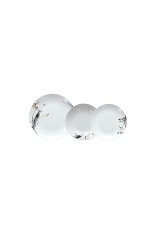 $Service en porcelaine Madison Poivre - 18 pièces