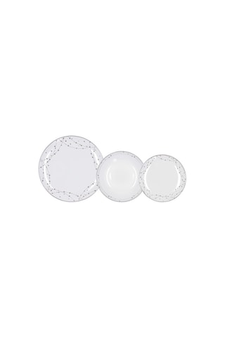 $Service en porcelaine Silverlight - 18 pièces