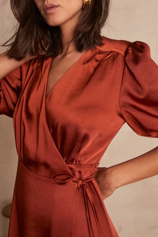 $Robe portefeuille Heve - Rouge