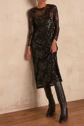 $Robe droite Chrishelle - Noir