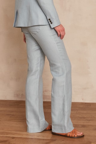 $Pantalon en lin Vijay - Gris clair