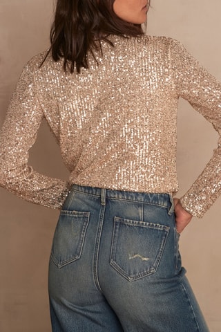 $Top à sequins Philippine - Doré