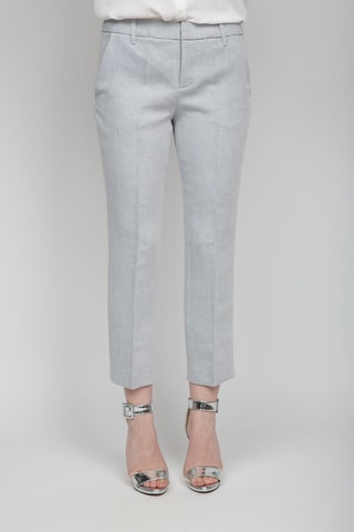$Pantalon 7/8 en lin - Bleu