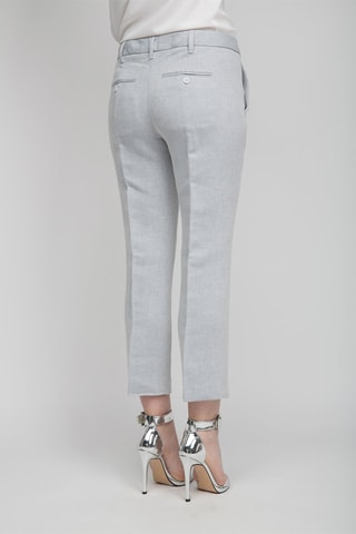 $Pantalon 7/8 en lin - Bleu