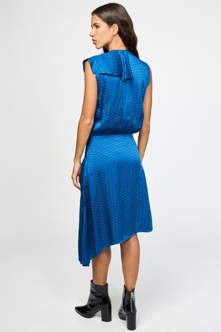 $Robe en soie - Indigo