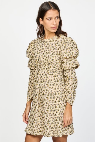 $Robe en cachemire - Jaune clair