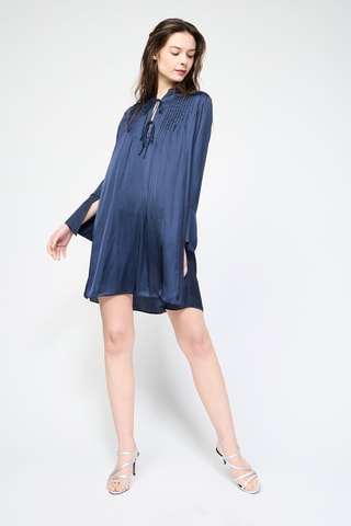 $Robe trapèze - Bleu marine