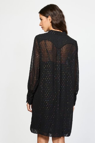 $Robe droite en cachemire - Noir