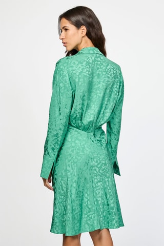 $Robe portefeuille en soie - Vert