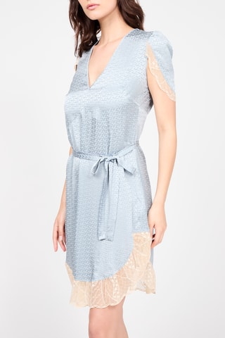 $Robe droite en soie - Ciel