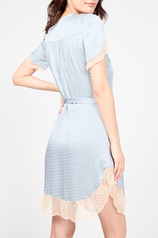 $Robe droite en soie - Ciel