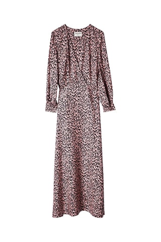 $Robe longue en soie - Rose