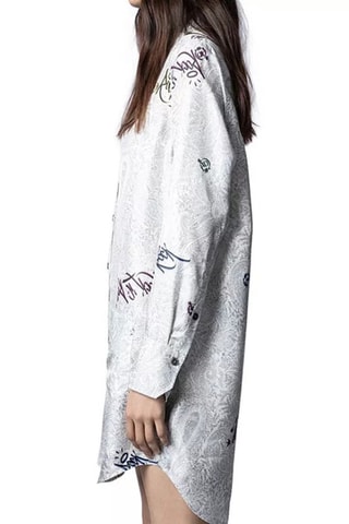 $Robe chemise en soie - Anthracite