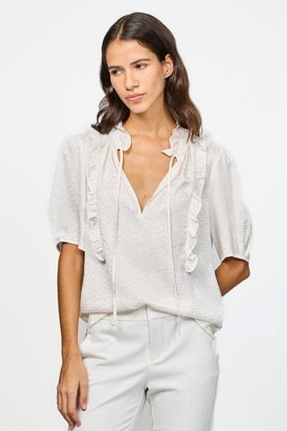 $Blouse en soie - Ecru