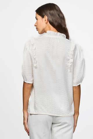 $Blouse en soie - Ecru