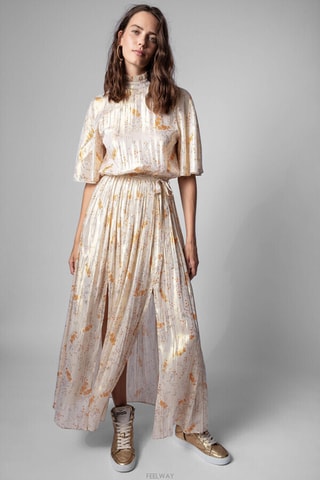 $Robe longue - Doré