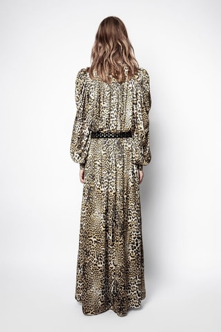 $Robe longue - Noir et beige