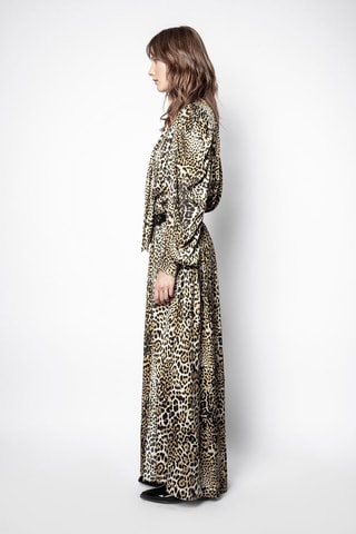 $Robe longue - Noir et beige