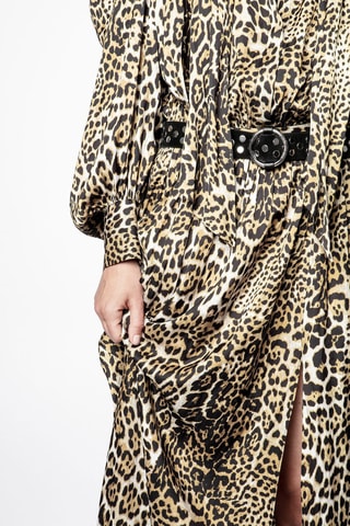 $Robe longue - Noir et beige