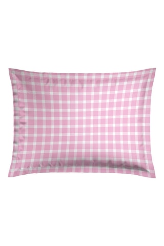 $2 taies d'oreiller en satin de coton 200 fils/cm² Les Carreaux d'Eléna - Rose