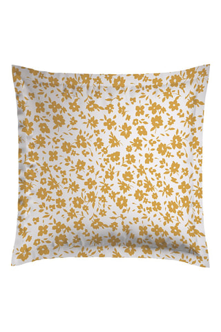 $2 taies d'oreiller en satin de coton 200 fils/cm² Eglantine - Jaune