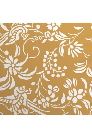 $Taie d'oreiller en satin de coton 200 fils/cm² Birds - Jaune et blanc