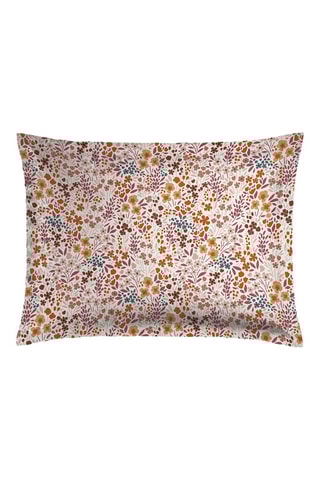 $2 taies d'oreiller en satin de coton 80 fils/cm² Fleurs des Champs - Bordeaux
