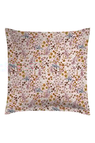 $2 taies d'oreiller en satin de coton 80 fils/cm² Fleurs des Champs - Bordeaux