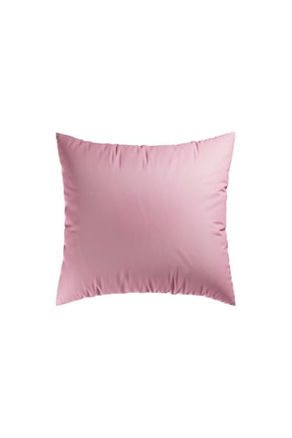 $Taie d'oreiller en satin de coton Aurore - Rose et bleu marine