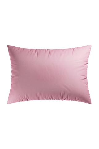 $Taie d'oreiller en satin de coton 200 fils/cm² Aurore - Rose et bleu marine
