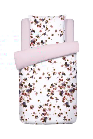 $Parure de couette en satin de coton 200 fils/cm² Aurore - Blanc