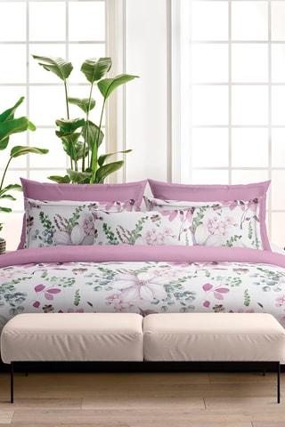 $Parure de couette en satin de coton 80 fils/cm² Dahlia - Violet