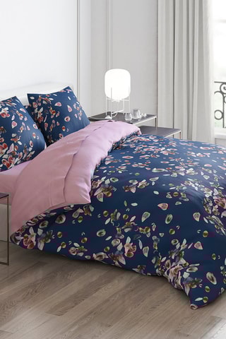 $Drap plat en satin de coton 200 fils/cm² Aurore - Rose