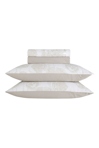 $Parure de draps en satin de coton 80 fils/cm² Romanesque - Taupe