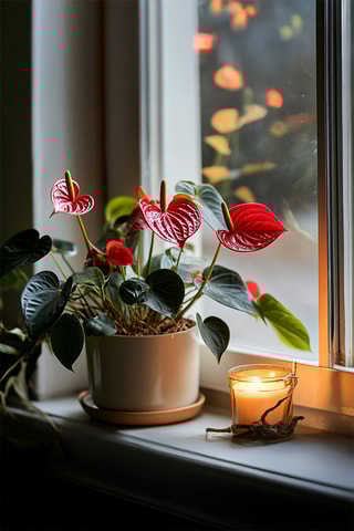 $Langue de feu - Anthurium 'Madural Red' - Hauteur livrée 55-70 cm