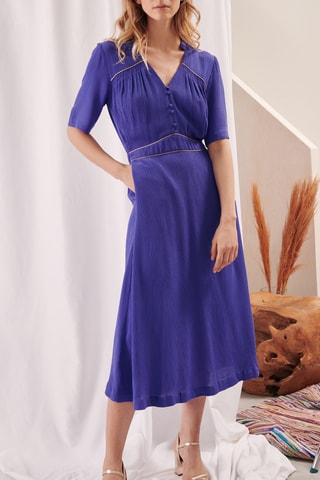 $Robe midi - 
Bleu