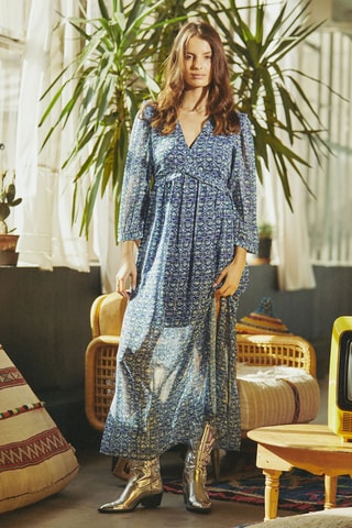 $Robe longue Rive - Bleu