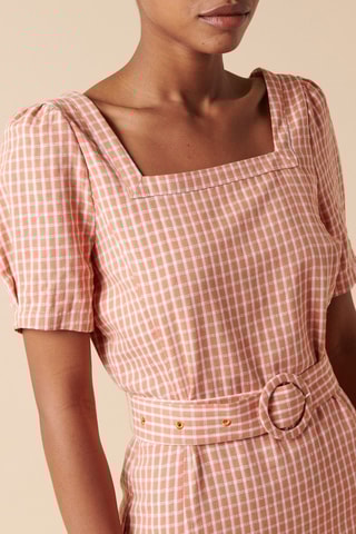 $Robe mi-longue - 
Rose