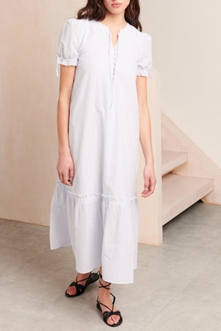 $Robe longue - 
Blanc