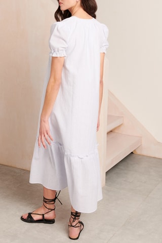 $Robe longue - 
Blanc