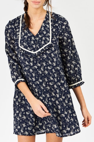 $Robe droite Bleu nuit