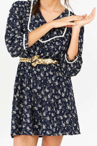 $Robe droite Bleu nuit