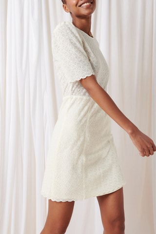 $Robe droite - 
Blanc