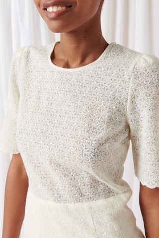 $Robe droite - 
Blanc