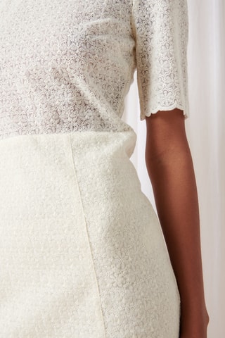 $Robe droite - 
Blanc