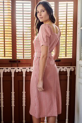 $Robe midi Romeino - Rouge