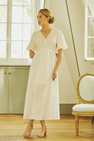$Robe longue Renne - Blanc