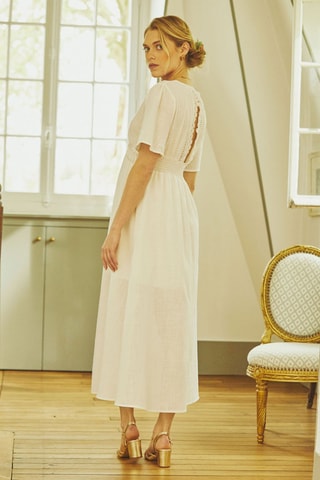 $Robe longue Renne - Blanc